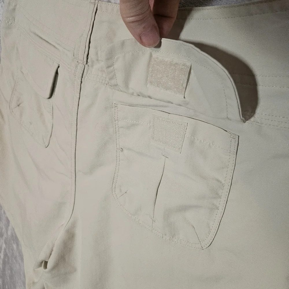 NWT Bimini Bay Shorts Stone Khaki Pocket High Waist Moisture Resistant s